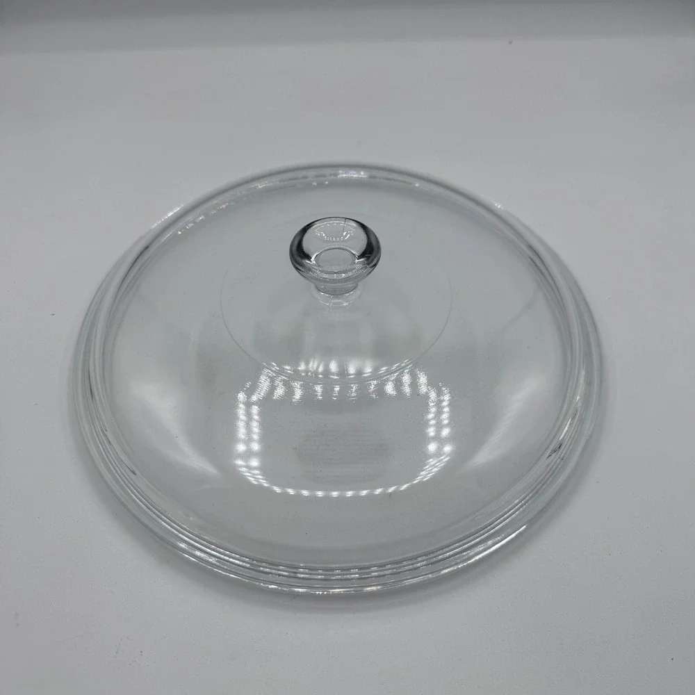Pyrex 624C Clear Glass Round Replacement Lid for Casserole Dish Vintage 7 Inch
